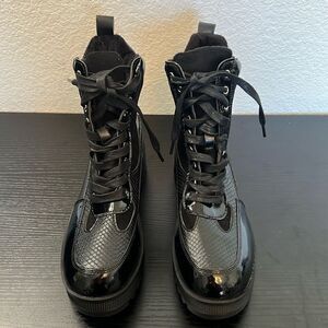 EGO Brand Chunky Sole Commander Platform Boots ~ Size 10 ~ Black